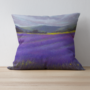 'Lavender Fields of Tasmania' Double Sided Design Cushion