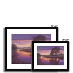 Sunset River Framed & Mounted Print