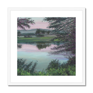 'River in Pink' Framed & Mounted Print