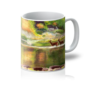 'Deer Crossing The River' Mug