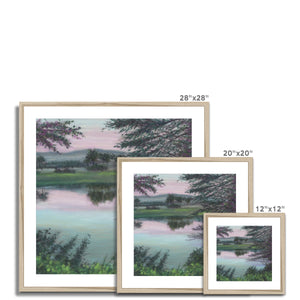 'River in Pink' Framed & Mounted Print
