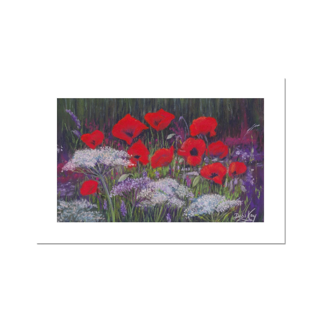 'Wild Flowers & Poppies' Fine Art Print