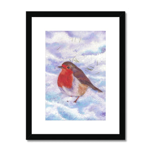 'Little Robin Redbreast' Framed & Mounted Print