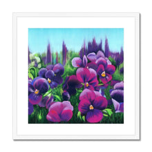 Load image into Gallery viewer, &#39;Pretty Pansies&#39; Framed &amp; Mounted Print
