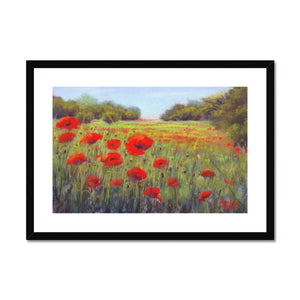 'Poppy Fields' Framed & Mounted Print