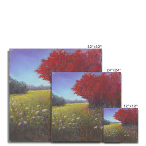 'Red Tree Meadow' Canvas