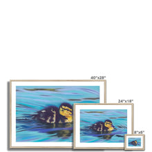 Load image into Gallery viewer, &#39;Little Duckling Cruise&#39; Framed &amp; Mounted Print

