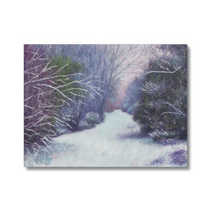 'A Walk In The Snow' Canvas