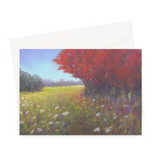 Load image into Gallery viewer, &#39;Red Tree Meadow&#39; Greeting Card
