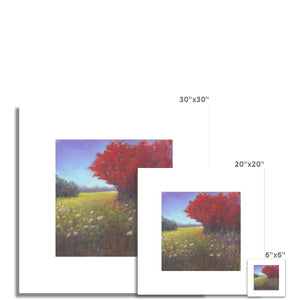'Red Tree Meadow' Fine Art Print