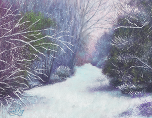 'A Walk In The Snow' Original Artwork - Size: 7x9"