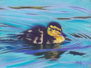 'Little Duckling Cruise' Original Artwork - Size: 9x12"