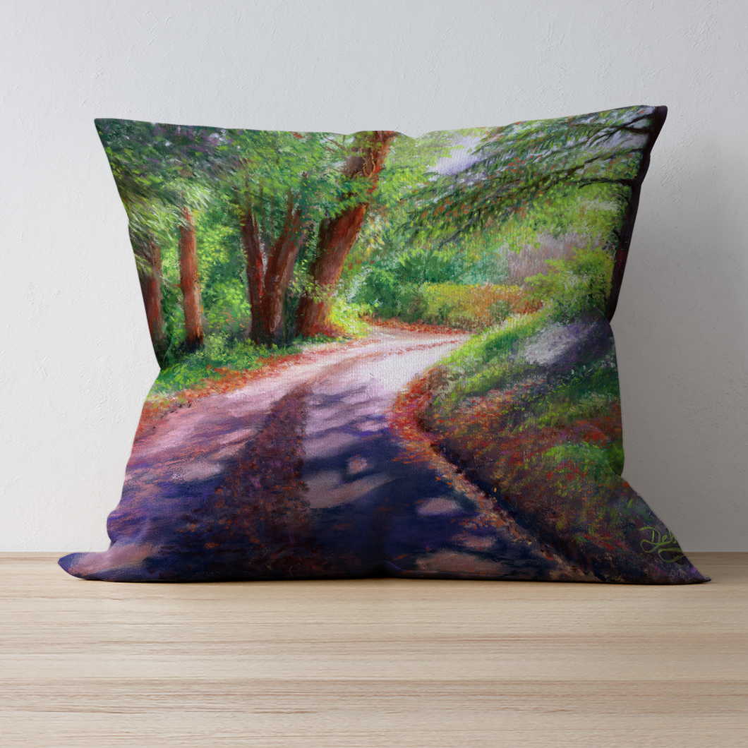 'The Sunlit Path' Double Sided Design Cushion