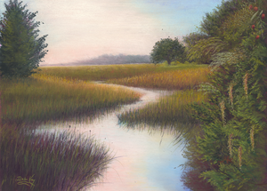 'Mellow Marsh' Original Artwork - Size: 10x14"