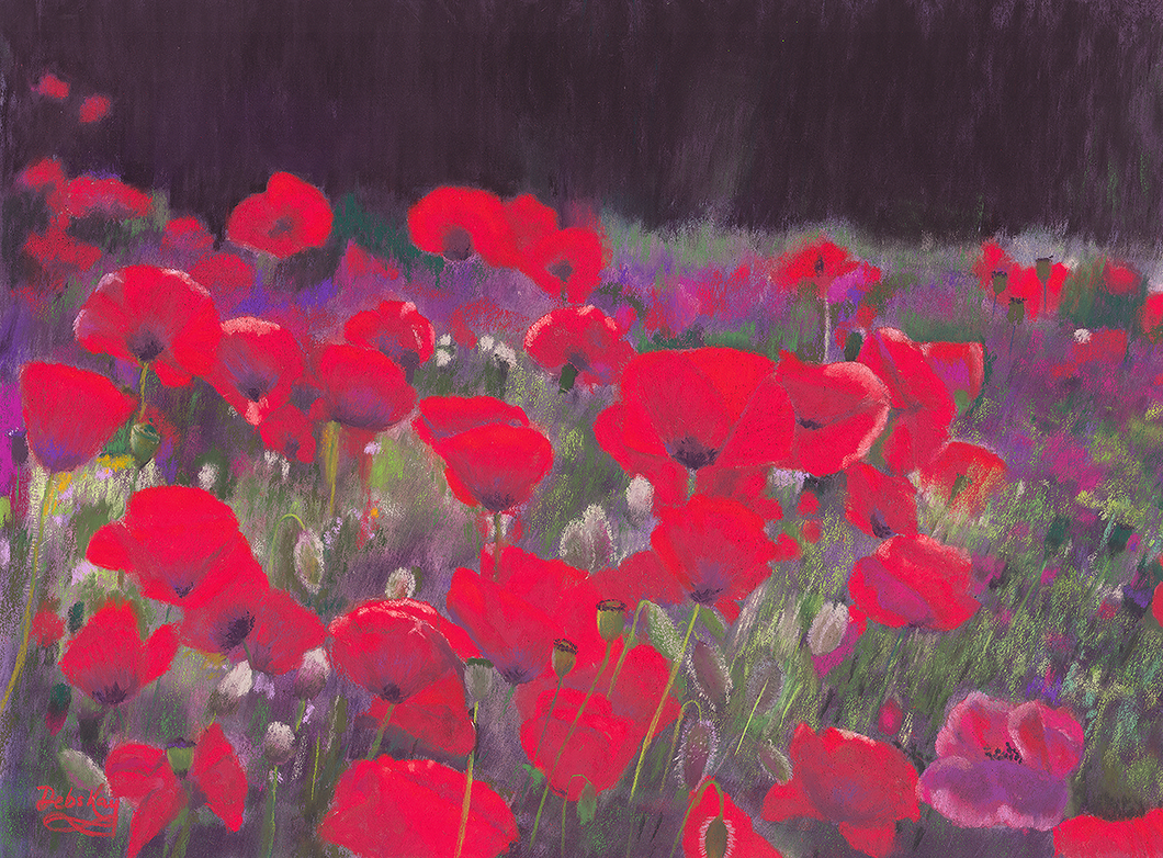 'Poppies To Remember' Original Artwork - Size: 9x12