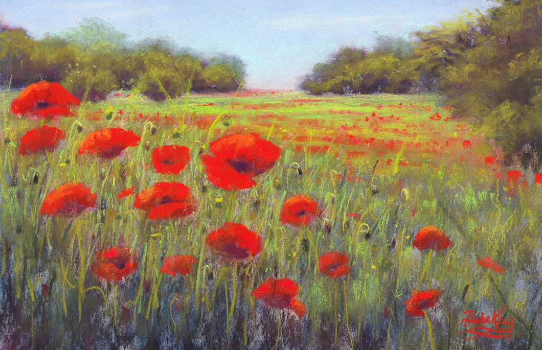 'Poppy Fields' Original Artwork - Size: 6x9