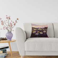 Load image into Gallery viewer, &#39;Sunset Daisies&#39; Double Sided Design Cushion
