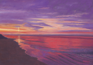 'Sunset Seas' Original Artwork - Size: 10x13"