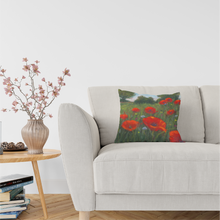 Load image into Gallery viewer, &#39;Wild Poppies&#39; Double Sided Design Cushion
