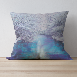 'Winter Riverview' Double Sided Design Cushion