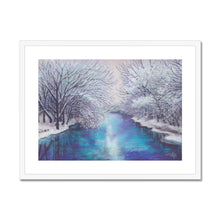 Load image into Gallery viewer, &#39;Winter Riverview&#39; Framed &amp; Mounted Print
