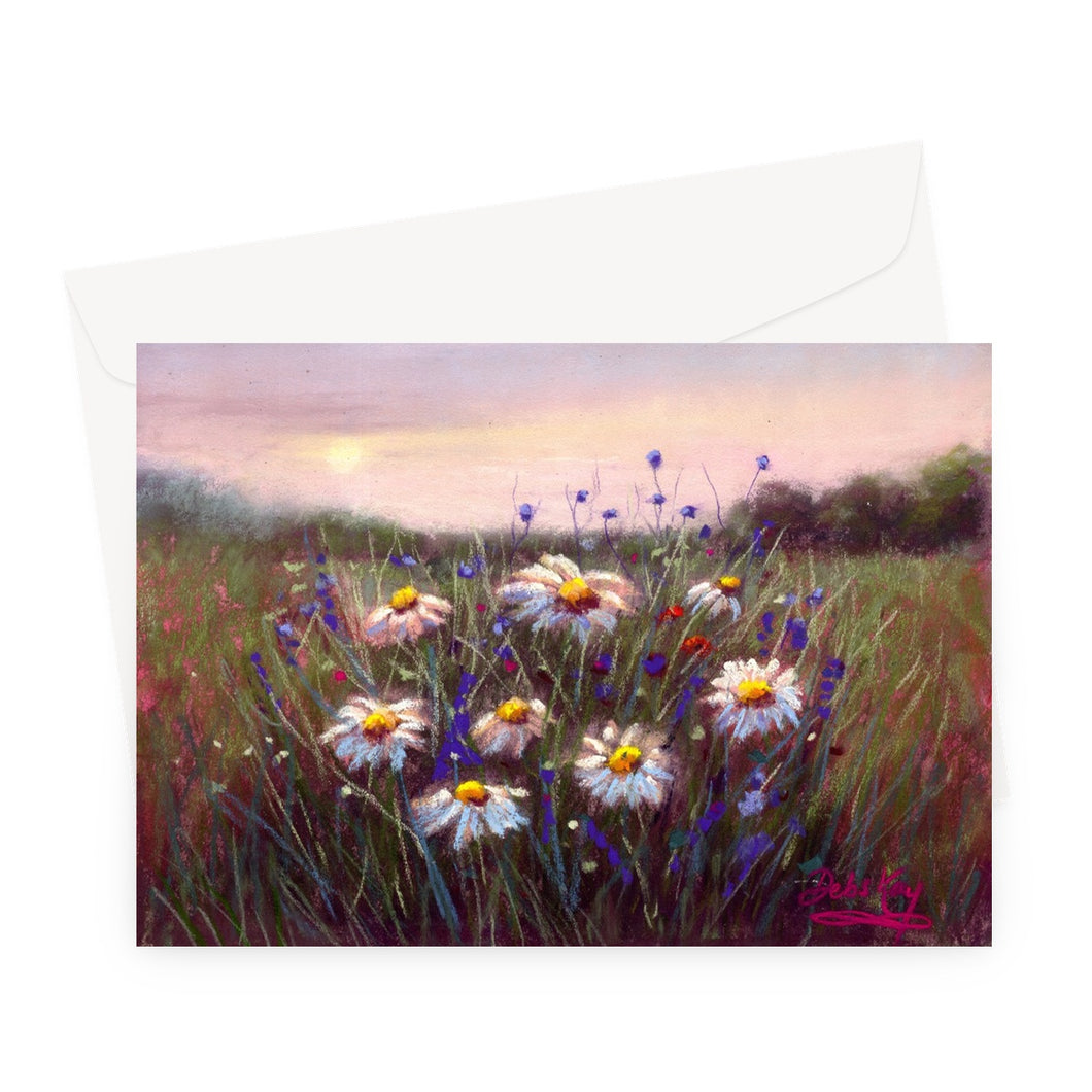 'Sunset Daisies' Greeting Card