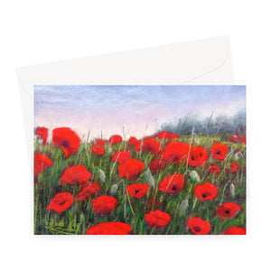 'Field of Poppies' Greeting Card