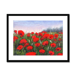 'Field of Poppies' Framed & Mounted Print