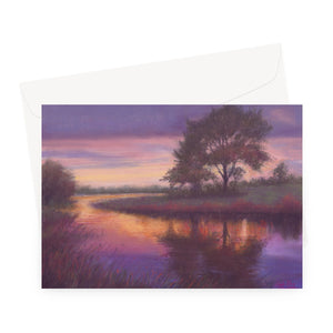 Sunset River Greeting Card
