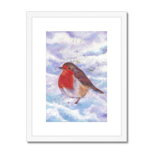'Little Robin Redbreast' Framed & Mounted Print