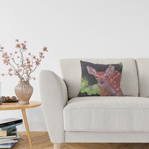'Friendly Fawn' Double Sided Design Cushion