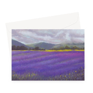 'Lavender Fields of Tasmania' Greeting Card