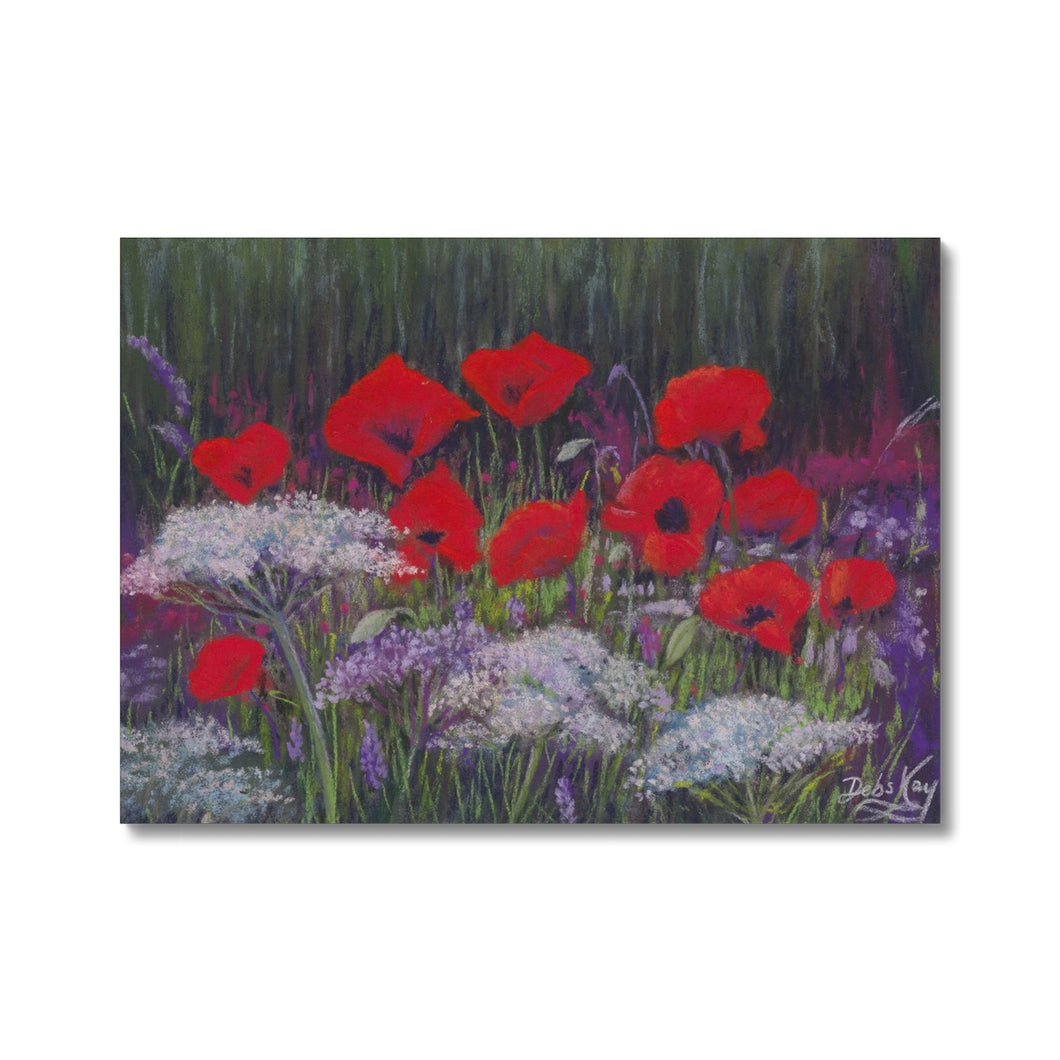 'Wild Flowers & Poppies' Canvas