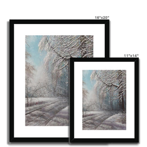 'Forest Snowfall' Framed & Mounted Print