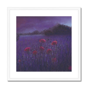 'Moonlit Poppies' Framed & Mounted Print