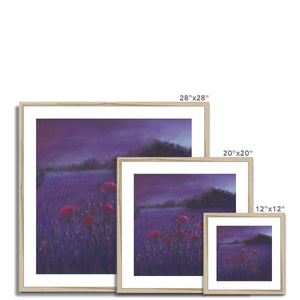 'Moonlit Poppies' Framed & Mounted Print