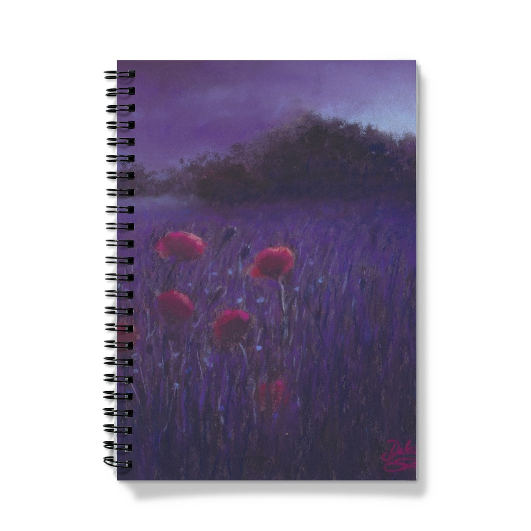 'Moonlit Poppies' Notebook