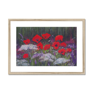 'Wild Flowers & Poppies' Framed & Mounted Print
