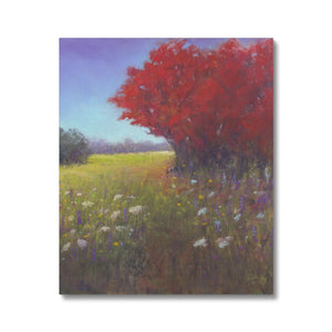'Red Tree Meadow' Canvas